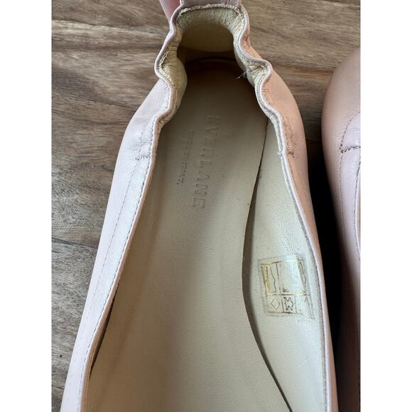 Everlane Italian Leather Pink Round Toe Ballet Flats Blush Pink Sz. 6.5 - Picture 7 of 9